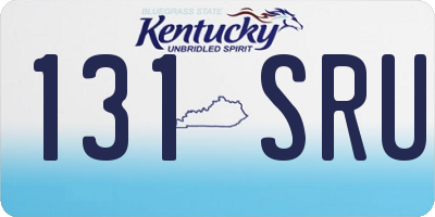 KY license plate 131SRU