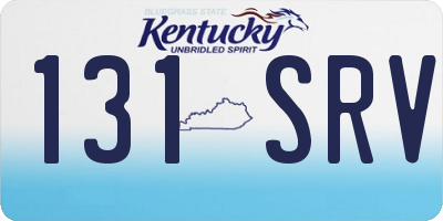 KY license plate 131SRV