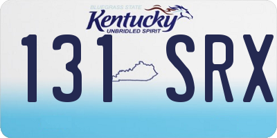 KY license plate 131SRX