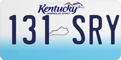 KY license plate 131SRY