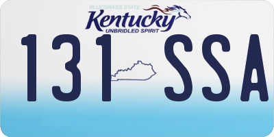 KY license plate 131SSA