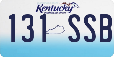 KY license plate 131SSB