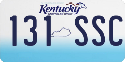 KY license plate 131SSC