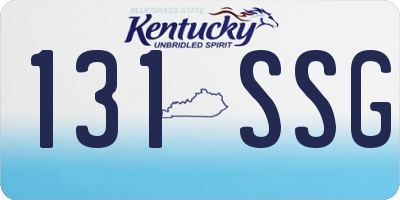 KY license plate 131SSG