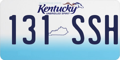 KY license plate 131SSH