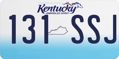 KY license plate 131SSJ