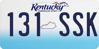 KY license plate 131SSK