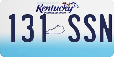 KY license plate 131SSN