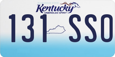 KY license plate 131SSO