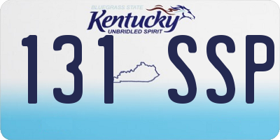 KY license plate 131SSP