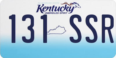 KY license plate 131SSR