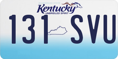 KY license plate 131SVU