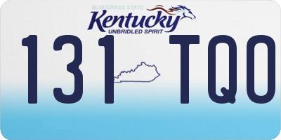 KY license plate 131TQO