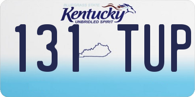 KY license plate 131TUP