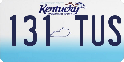 KY license plate 131TUS