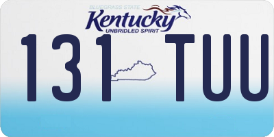 KY license plate 131TUU