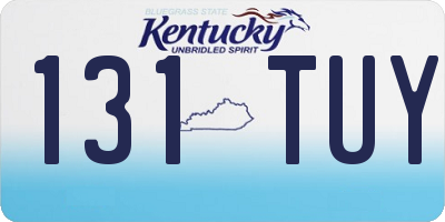 KY license plate 131TUY