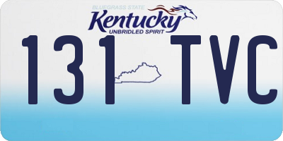 KY license plate 131TVC