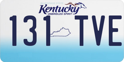KY license plate 131TVE