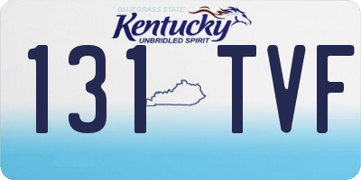 KY license plate 131TVF