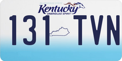KY license plate 131TVN