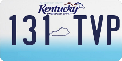 KY license plate 131TVP