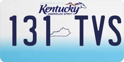 KY license plate 131TVS