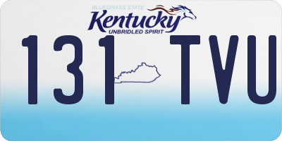 KY license plate 131TVU
