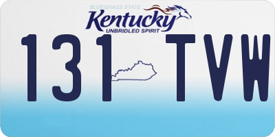 KY license plate 131TVW