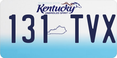 KY license plate 131TVX