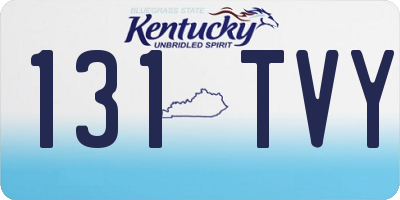 KY license plate 131TVY