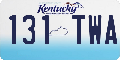 KY license plate 131TWA