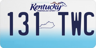 KY license plate 131TWC