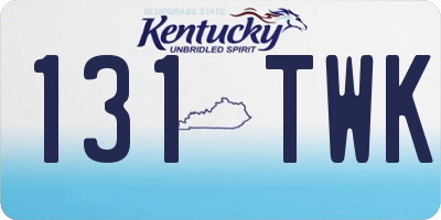 KY license plate 131TWK