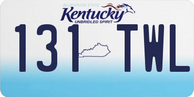KY license plate 131TWL