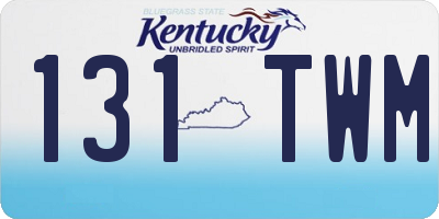KY license plate 131TWM