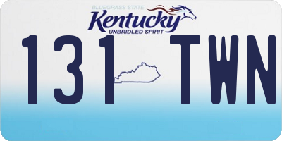 KY license plate 131TWN