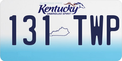 KY license plate 131TWP