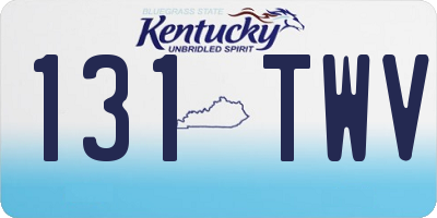 KY license plate 131TWV