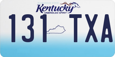 KY license plate 131TXA
