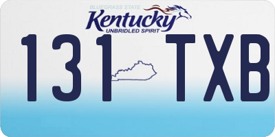 KY license plate 131TXB