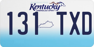 KY license plate 131TXD