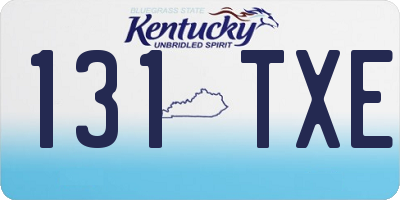 KY license plate 131TXE