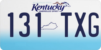 KY license plate 131TXG