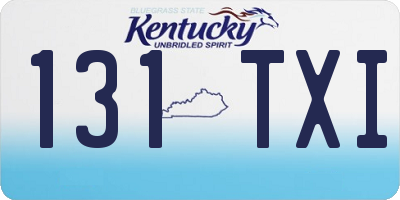 KY license plate 131TXI