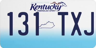 KY license plate 131TXJ