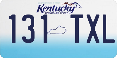 KY license plate 131TXL