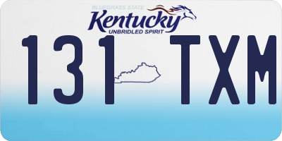 KY license plate 131TXM