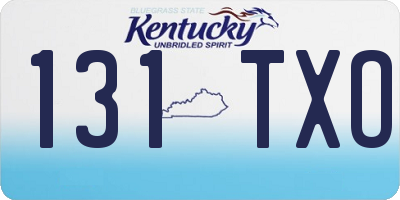 KY license plate 131TXO