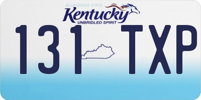 KY license plate 131TXP